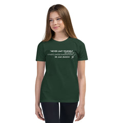 "Never Limit Yourself Because of Other's Limited Imaginations" Dr. Mae Jemison -- Youth Short Sleeve T-Shirt