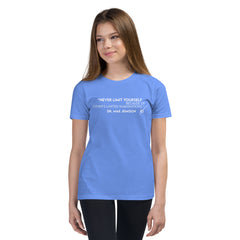 "Never Limit Yourself Because of Other's Limited Imaginations" Dr. Mae Jemison -- Youth Short Sleeve T-Shirt