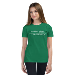 "Never Limit Yourself Because of Other's Limited Imaginations" Dr. Mae Jemison -- Youth Short Sleeve T-Shirt