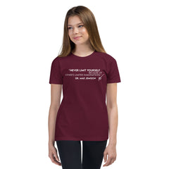"Never Limit Yourself Because of Other's Limited Imaginations" Dr. Mae Jemison -- Youth Short Sleeve T-Shirt