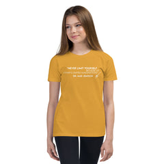 "Never Limit Yourself Because of Other's Limited Imaginations" Dr. Mae Jemison -- Youth Short Sleeve T-Shirt