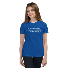 "Never Limit Yourself Because of Other's Limited Imaginations" Dr. Mae Jemison -- Youth Short Sleeve T-Shirt