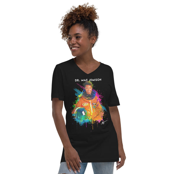 Dr. Mae Jemison Picture Unisex T-Shirt (Black)